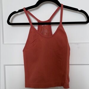 Terracotta Ribbed Tank Top - M/L
